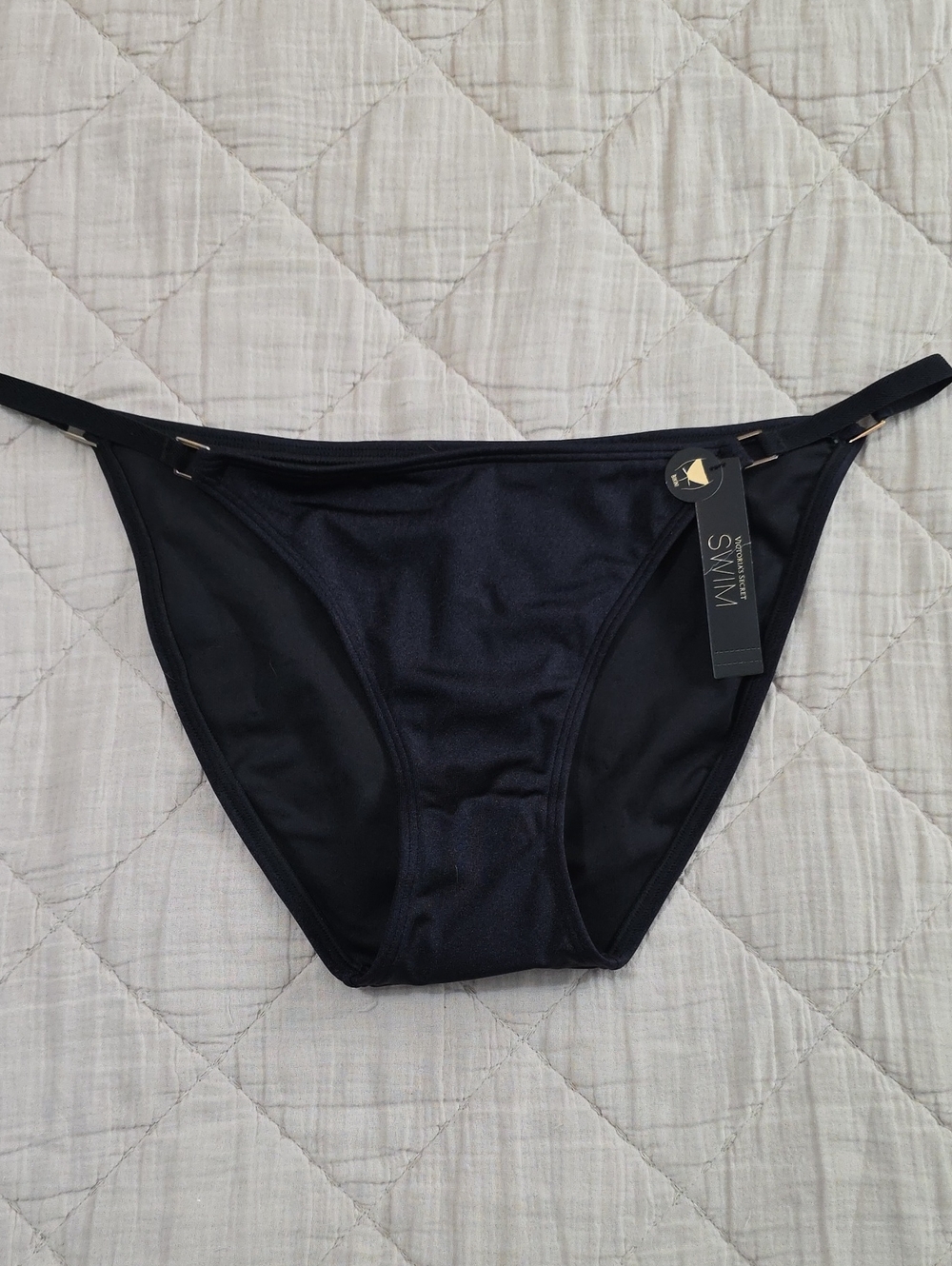 Victoria's Secret Black Bikini Bottom with Side Strap Details